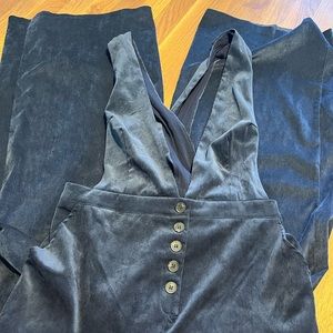 Velour Overalls